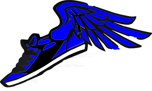 600x359 Running Shoe With Wings Clip Art