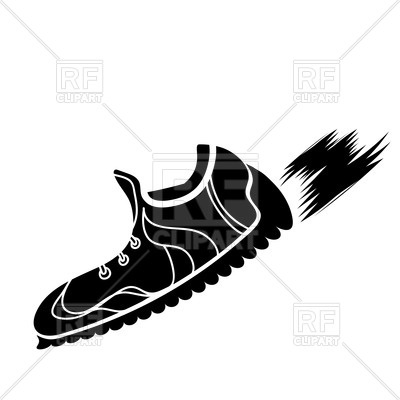 400x400 Running Shoes Icon Royalty Free Vector Clip Art Image