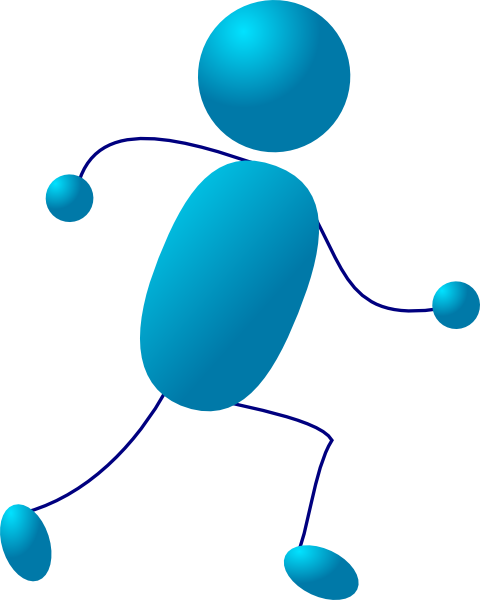 480x600 Stick Figure Running Clipart