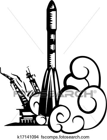 360x470 Clipart Of Russian Soyuz Rocket K17141094