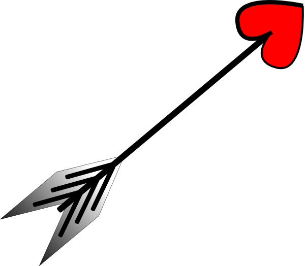 600x524 Heart With Arrow Clipart