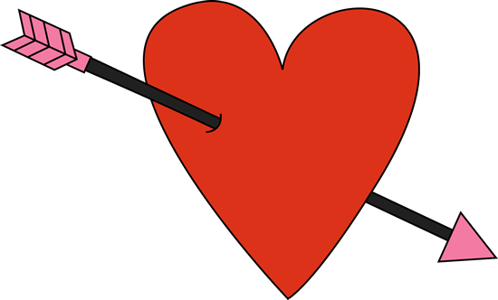 550x332 Heart With Arrow Through It Clipart