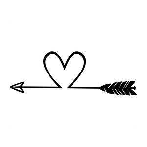 300x300 Rustic Clipart Heart Arrow
