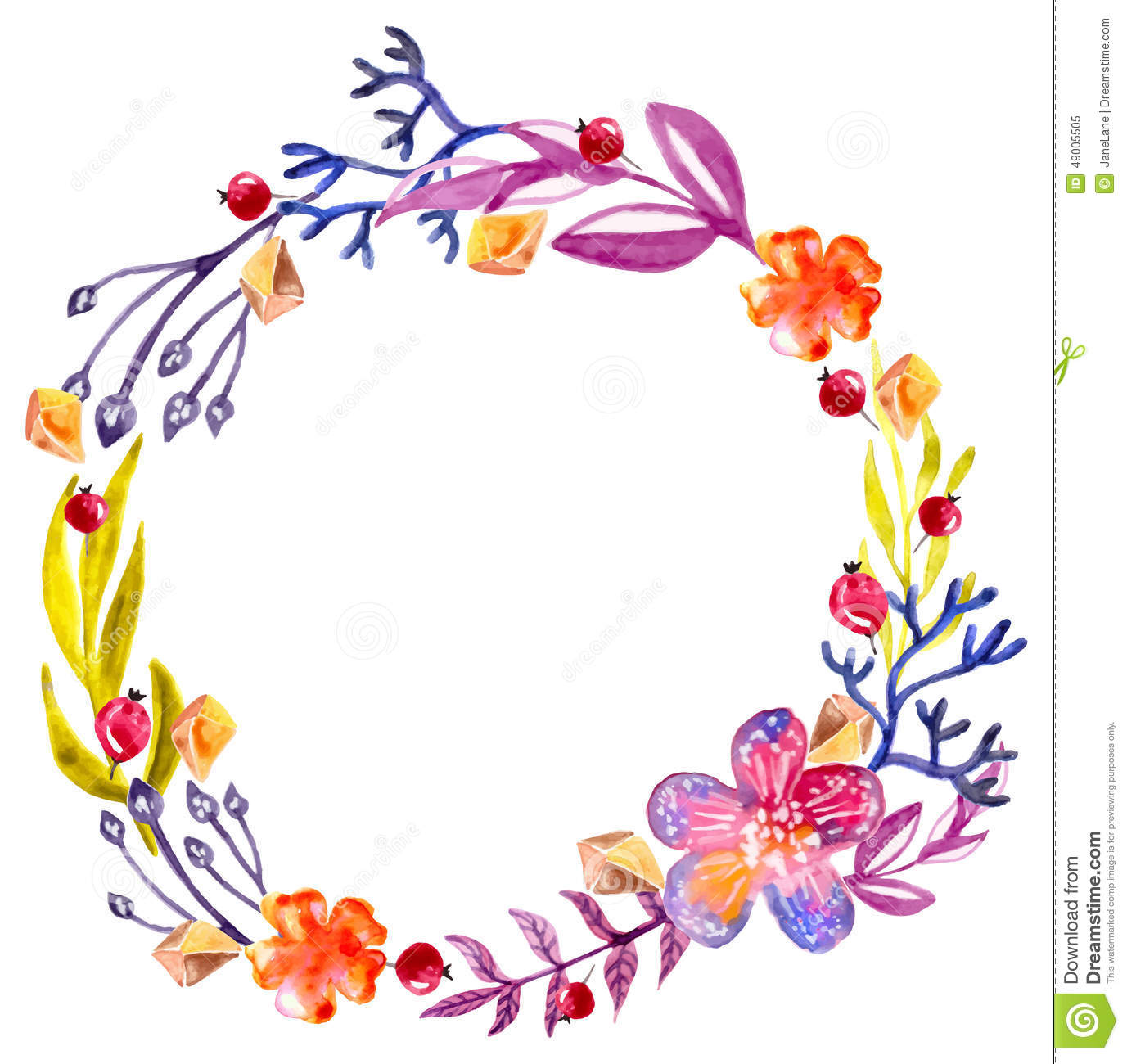 1377x1300 Watercolor Clipart Floral Frame