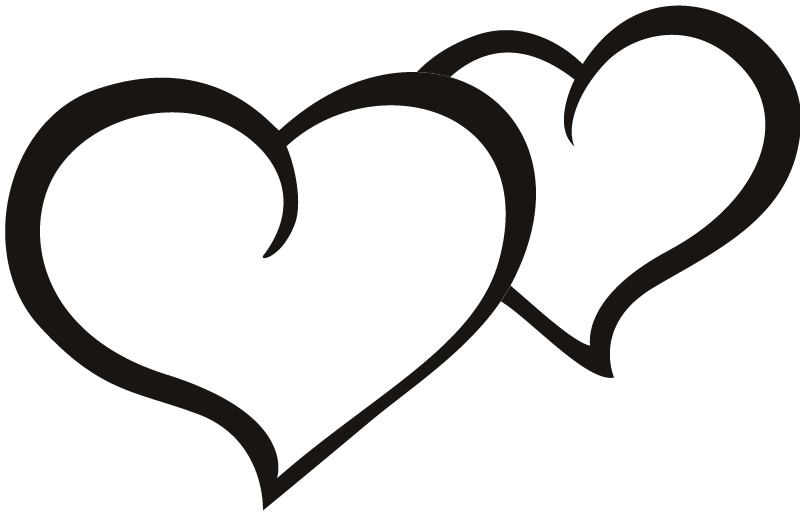 800x519 Outline Heart Clipart