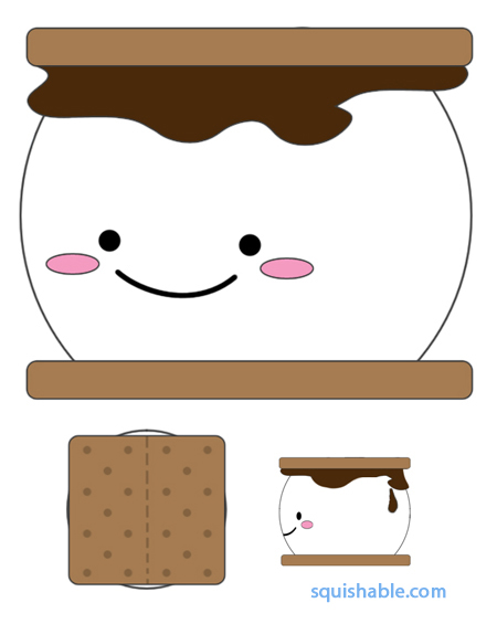 450x565 Black And White S'Mores Clipart