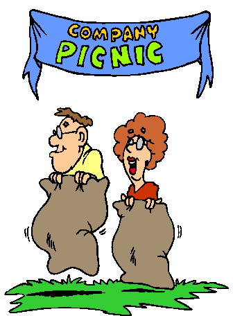 336x456 Clip Art Activities Sack Racing