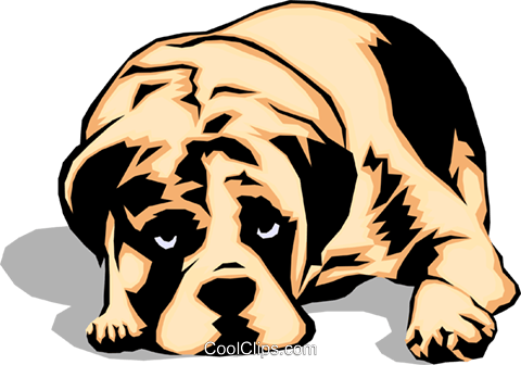 480x336 Sad Looking Dog Royalty Free Vector Clip Art Illustration