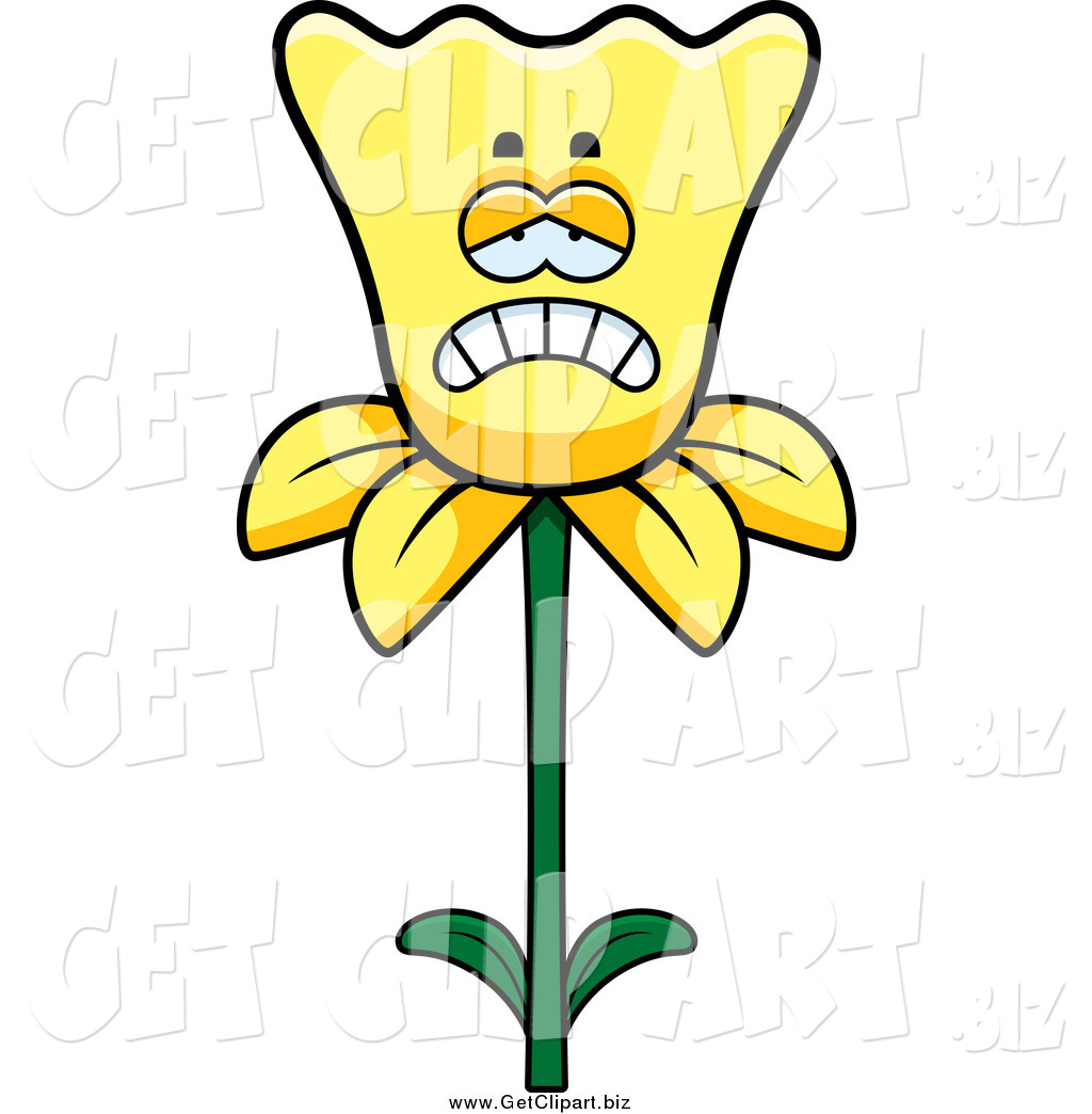 1024x1044 Clip Art Of A Sad Daffodil Flower Character By Cory Thoman