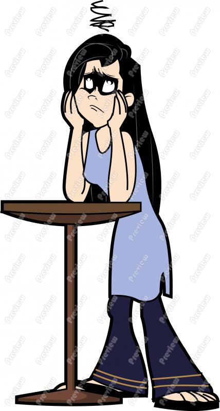 428x800 Sad Female Character Clip Art