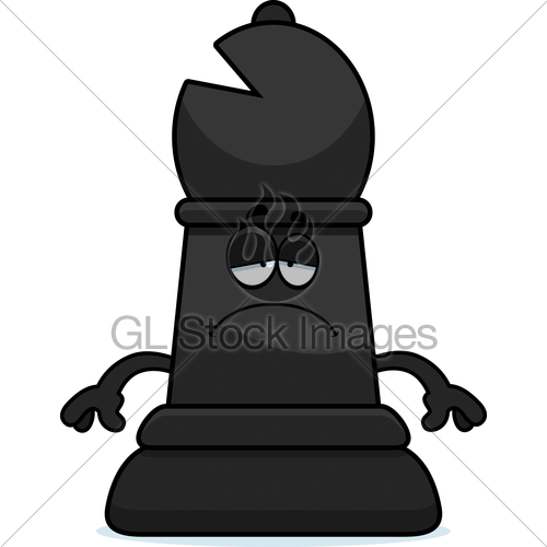 500x500 Sad Cartoon Chess Bishop Gl Stock Images