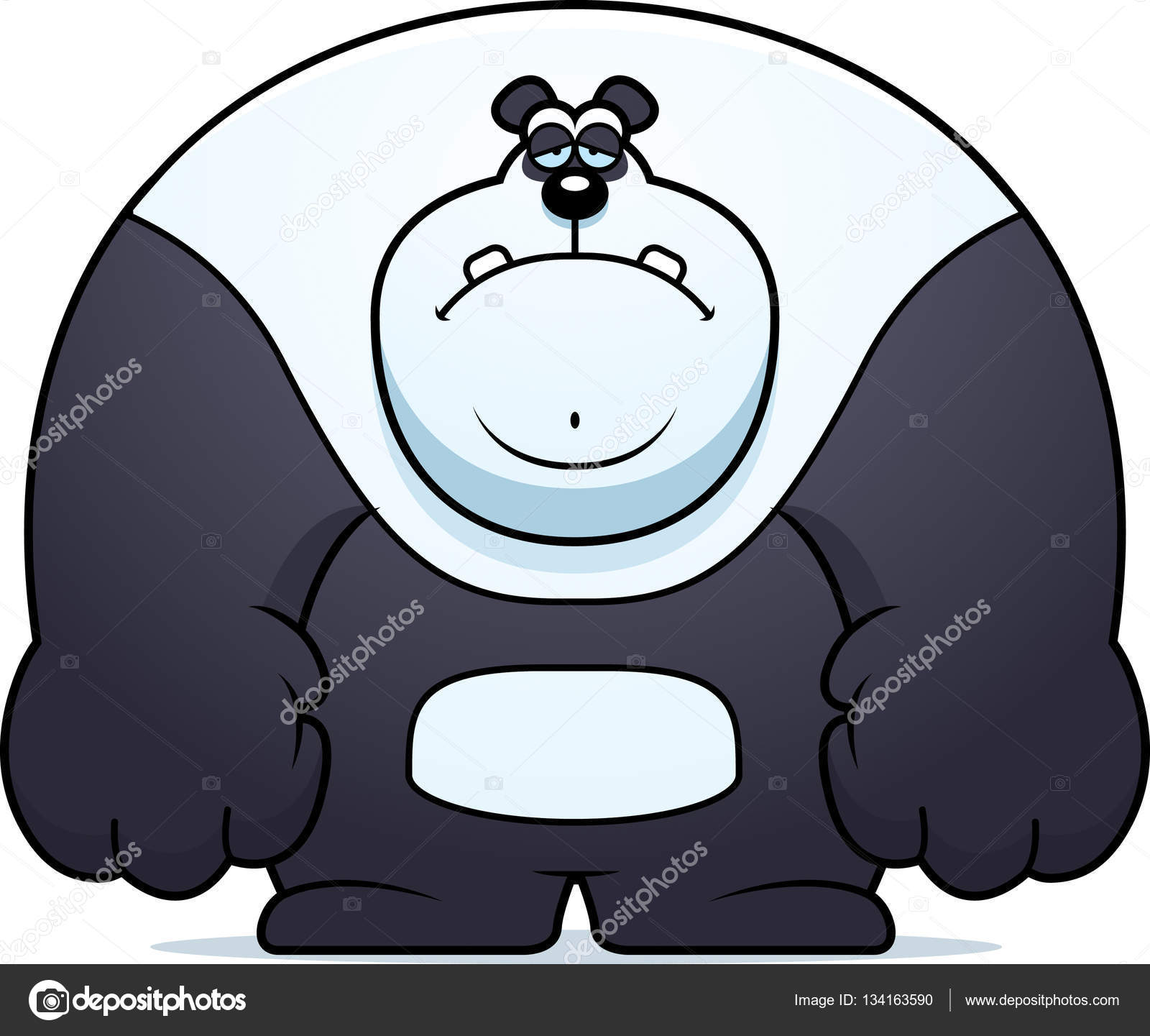 1600x1441 Sad Cartoon Panda Stock Vector Cthoman