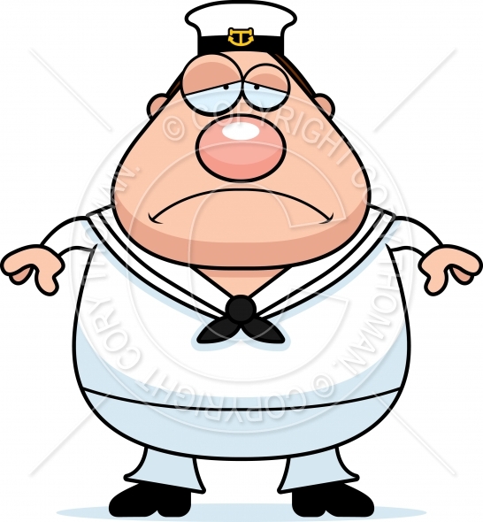 546x590 Sad Cartoon Sailor Vector And Royalty Free License