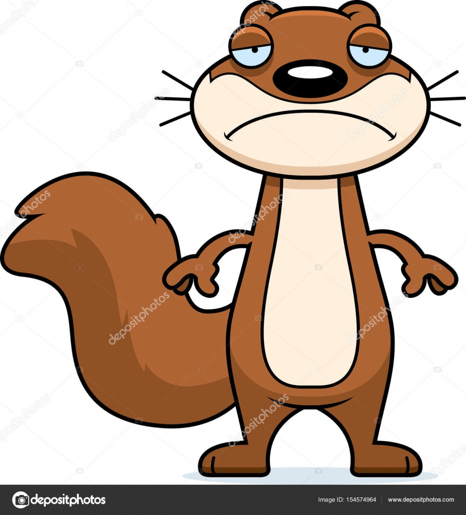 927x1024 Sad Cartoon Squirrel Stock Vector Cthoman