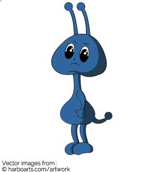 335x355 Download Sad Alien Cartoon