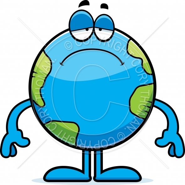 590x590 Sad Cartoon Earth Vector And Royalty Free License