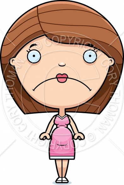 394x590 Sad Cartoon Pregnant Woman Vector And Royalty Free License