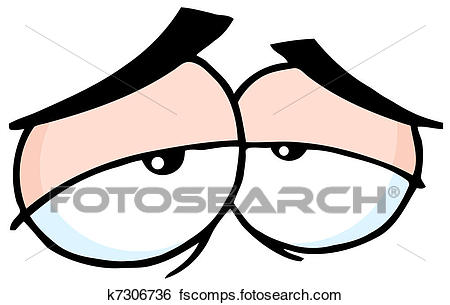 450x305 Clip Art Of Sad Cartoon Eyes K7306736