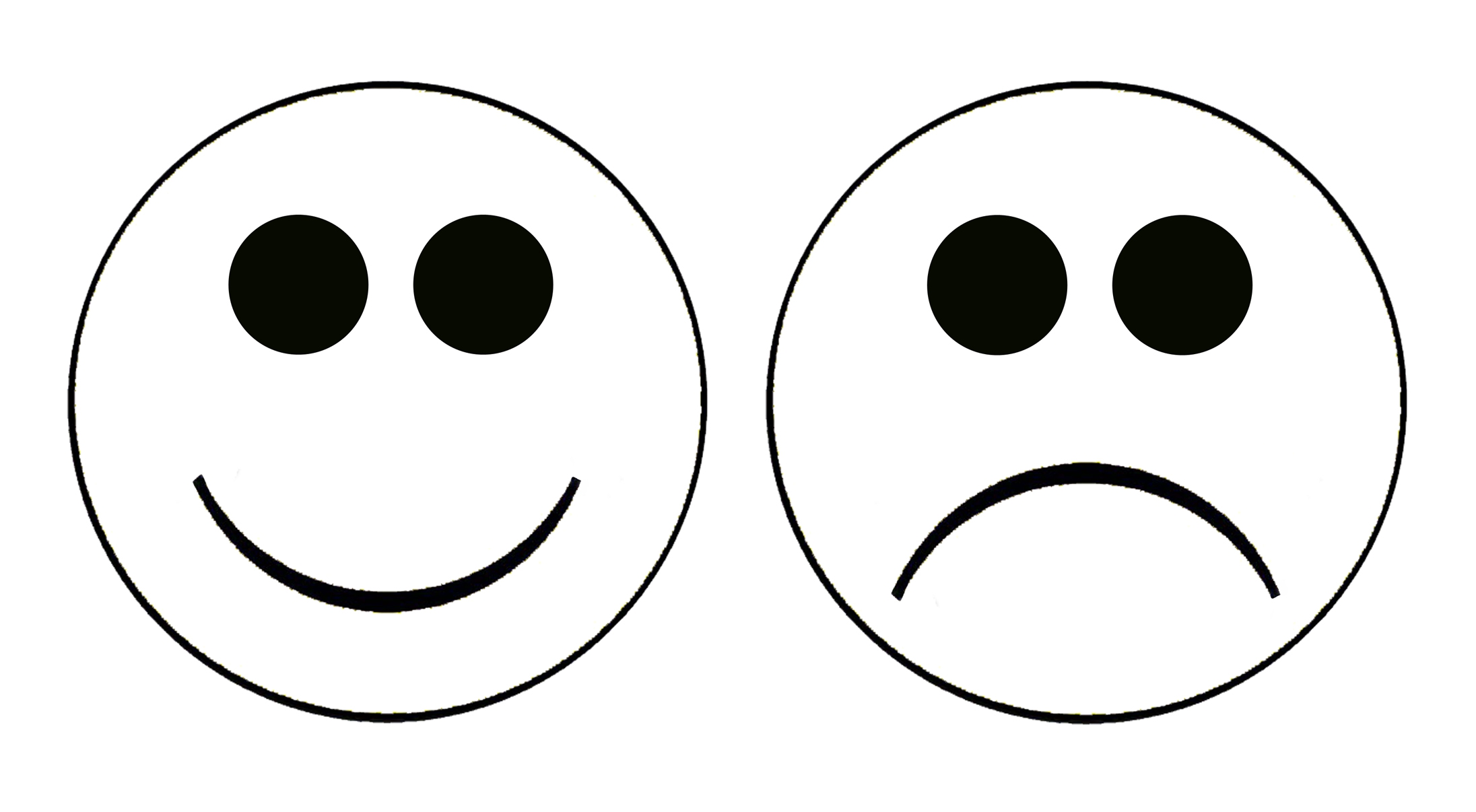2192x1206 Happy Sad Face Clip Art