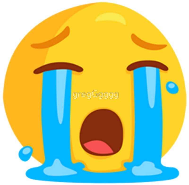 800x784 Loudly Crying With Tears Face Emoji Art Prints By Gregggggg