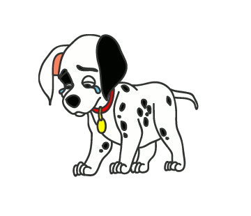 360x310 Dalmation Clipart Sad