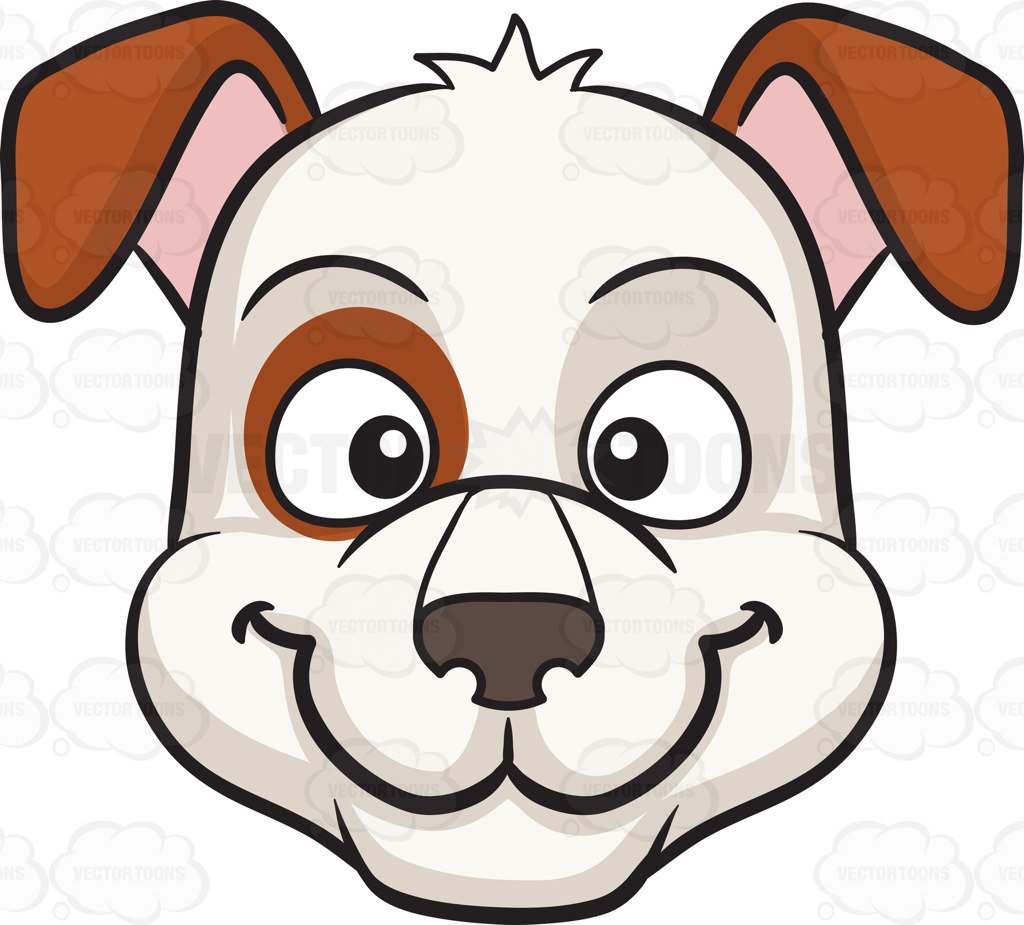 1024x925 A Smiling Dog Cartoon Clipart