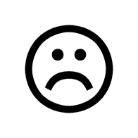 196x196 Frown Smiley Face Clipart