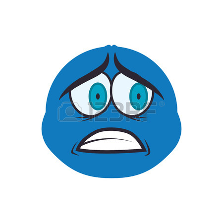 450x450 Face Sphere Sad Eyes Expression Cartoon Icon. Isolated And Flat