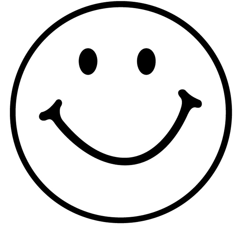 800x800 Smiley Face Clipart Black And White