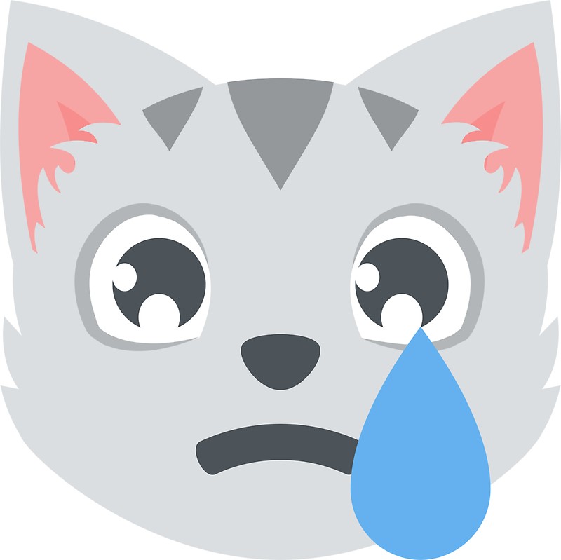 800x799 Cry Crying Cat Feeling Bad Sad Face Emoticon Stickers By Roarr