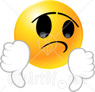 320x310 Yellow Sad Face Clipart