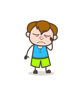 257x300 Boy With Sad Face Illustration Royalty Free Stock Image