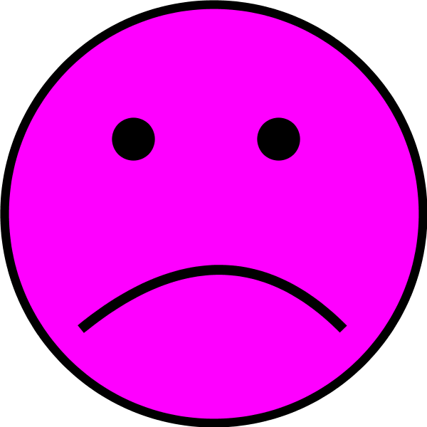 600x600 Orange Sad Face Clipart