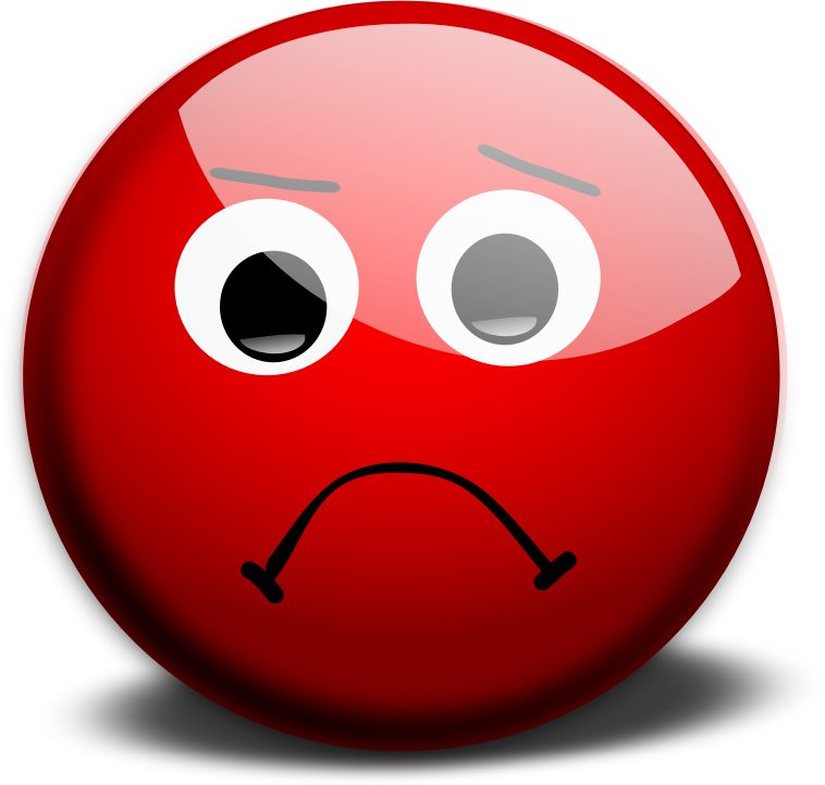 758x722 Red Sad Face Clipart
