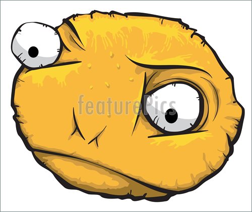 500x421 Round Sad Face Illustration
