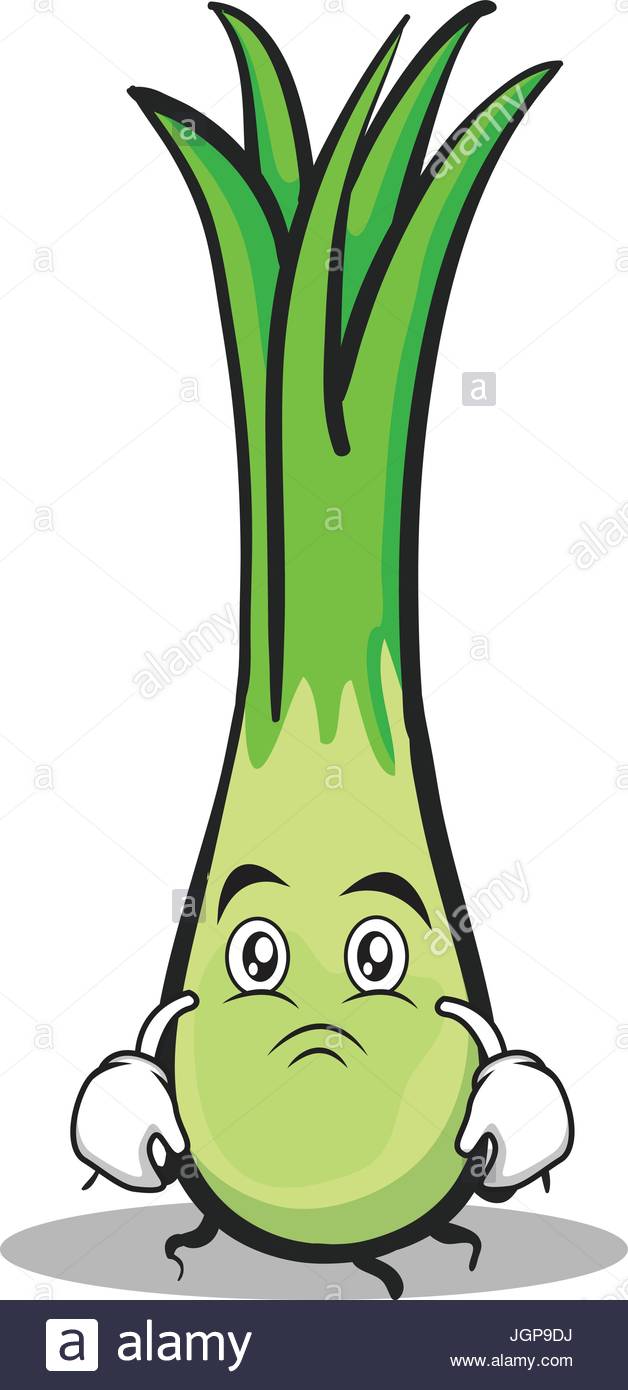 628x1390 Sad Face Leek Character Cartoon Stock Vector Art Amp Illustration