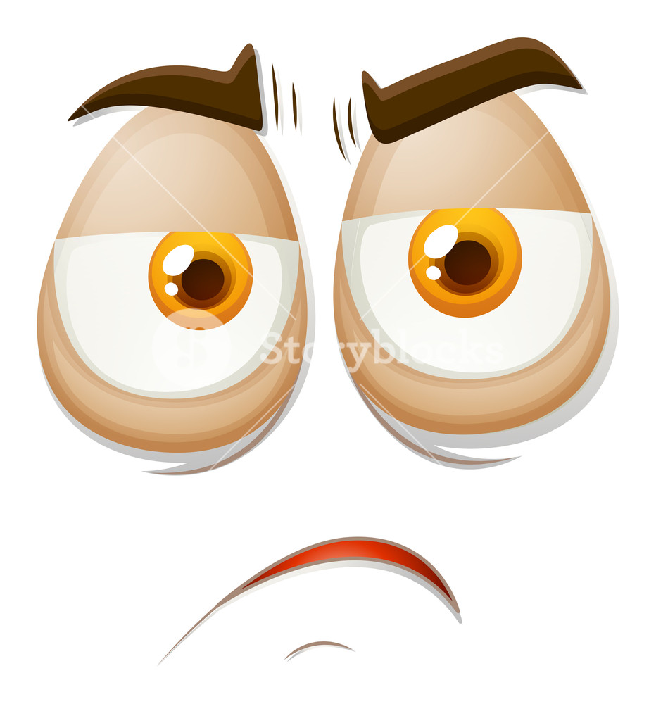 932x1000 Sad Expression On A Face Illustration Royalty Free Stock Image