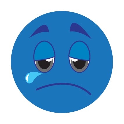 425x425 Blue Clipart Sad Face