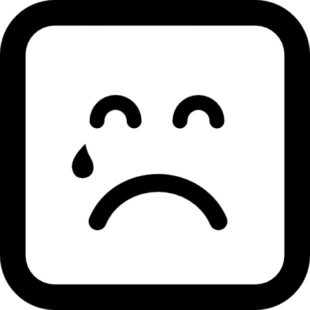 626x626 Teardrop Falling On Sad Emoticon Face Icons Free Download
