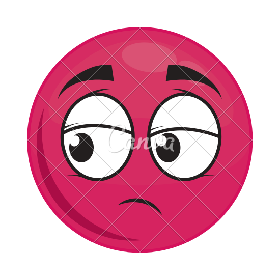 550x550 Cartoon Face Icon Sad Emoji Character Design