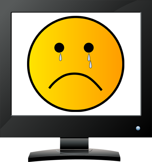 528x563 Sad Computer Clipart