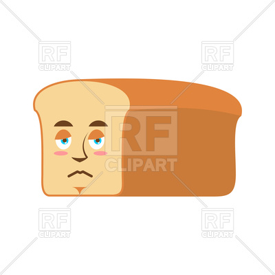 400x400 Bread Sad Emoji Royalty Free Vector Clip Art Image