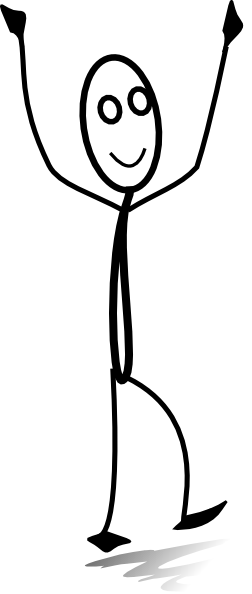 252x594 Happy Stickman Clip Art