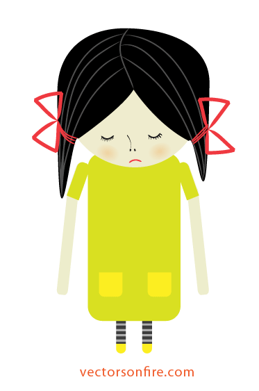 373x563 Sad Little Girl Clipart