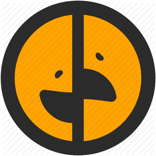 512x512 Emoji, Expressions, Happy, Roundettes, Sad, Smiley, Two Faces Icon