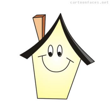 350x350 Happy House Clipart