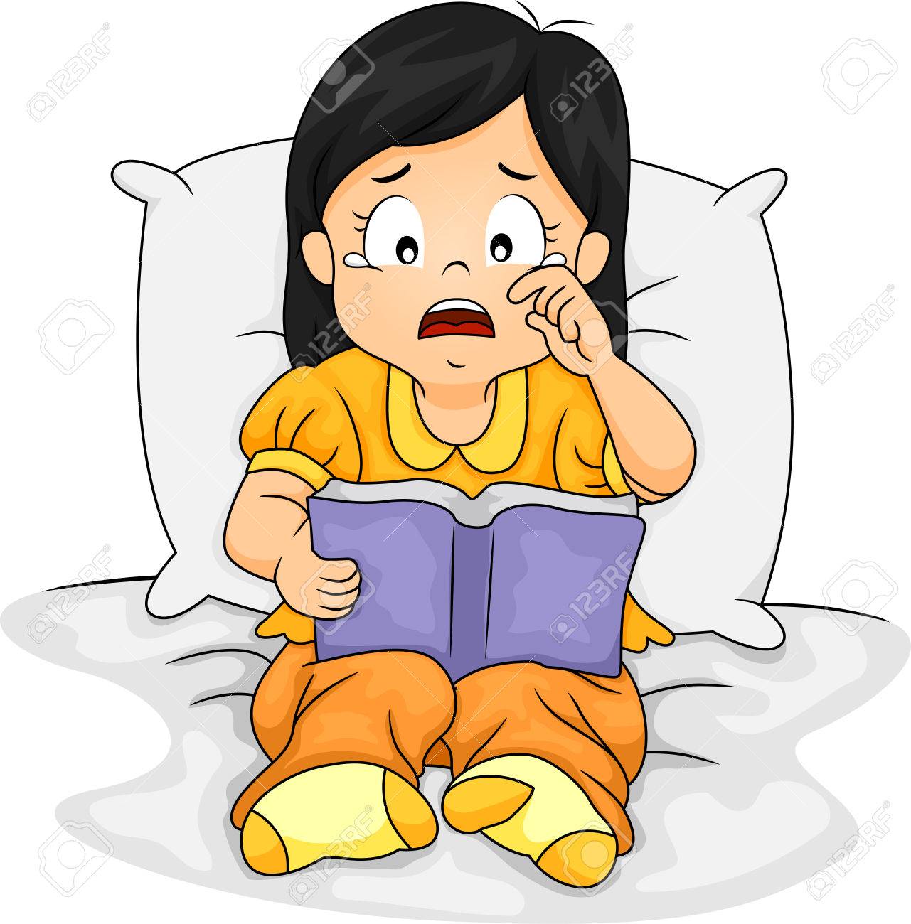 1281x1300 Illustration Of A Sad Little Asian Girl Crying Over The Story