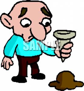 278x300 Sad Man Looking At His Spilled Ice Cream Clipart Image
