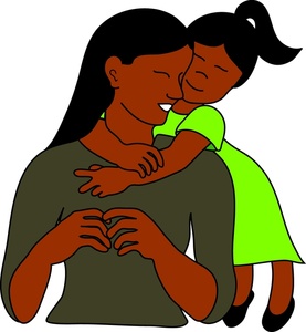 277x300 Mother Hugging Daughter Clipart