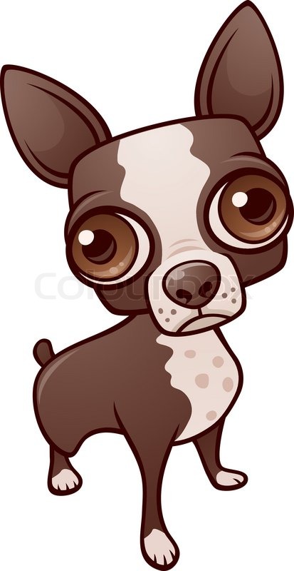 413x800 Vector Cartoon Illustration Of A Cute But Sad Looking Puppy Dog